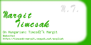 margit timcsak business card